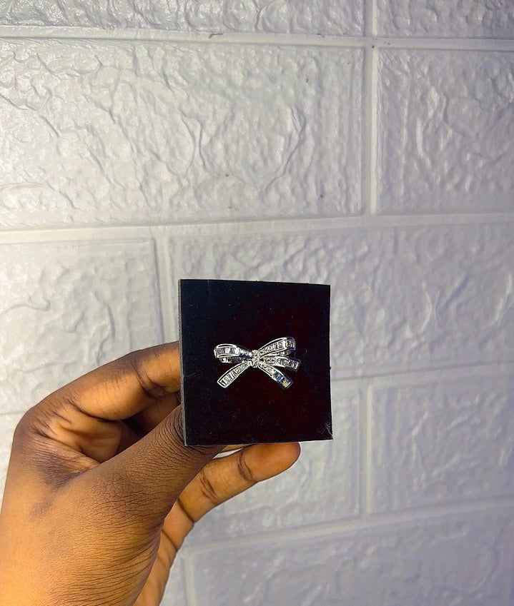 XL Silver Bow Ring