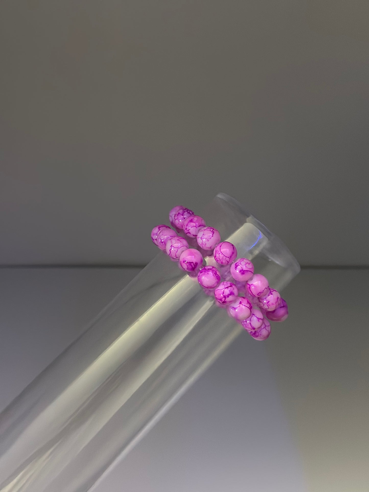 Pink Swirl Beaded Bracelet