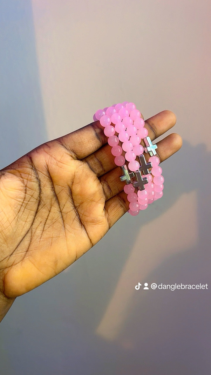 Cross pink Bracelet