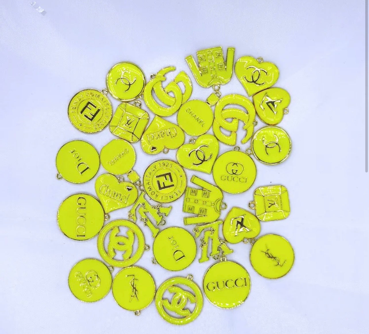 Yellow Color Gold Plated Mixed Alloy Designer Charms