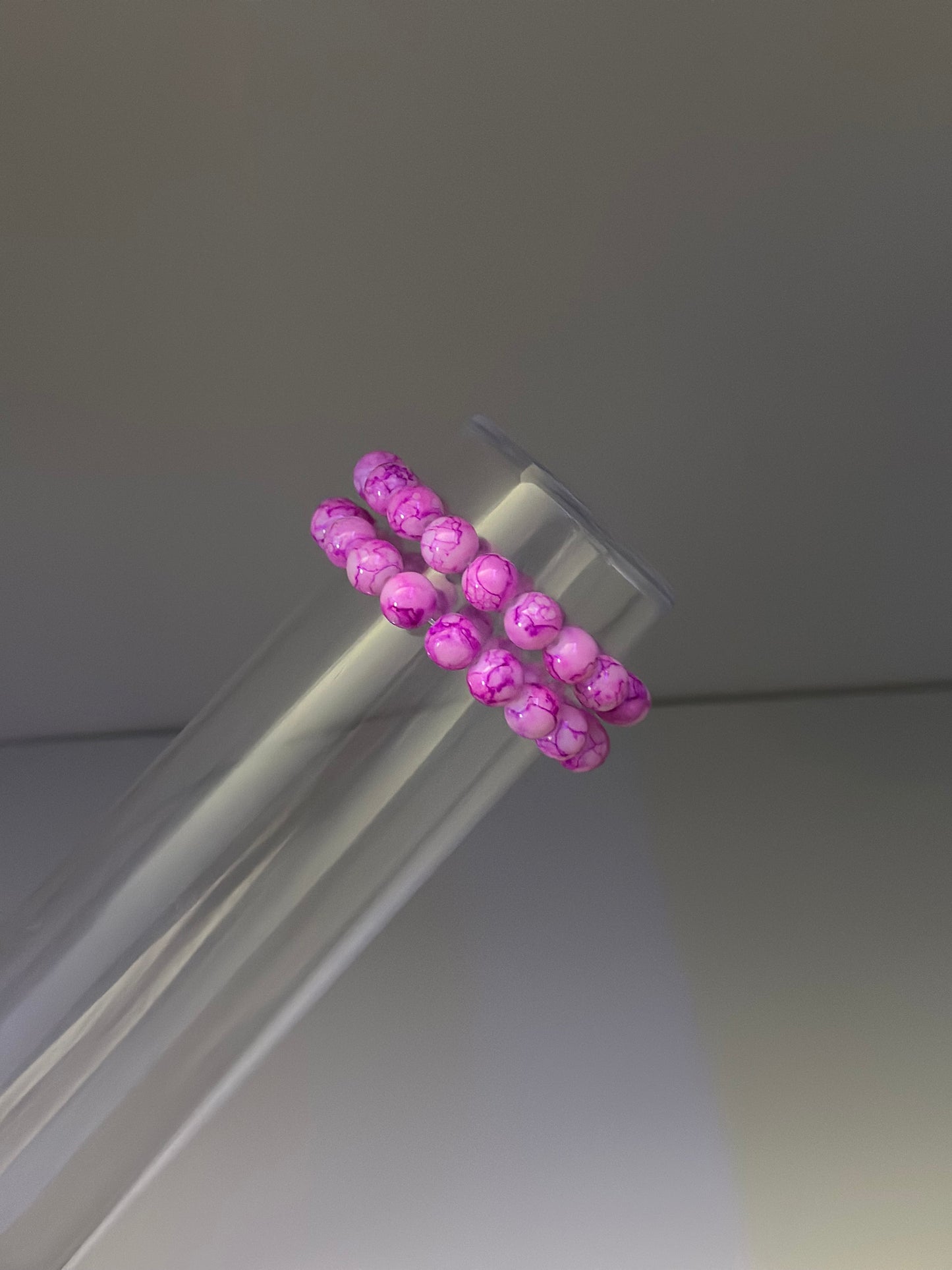 Pink Swirl Beaded Bracelet