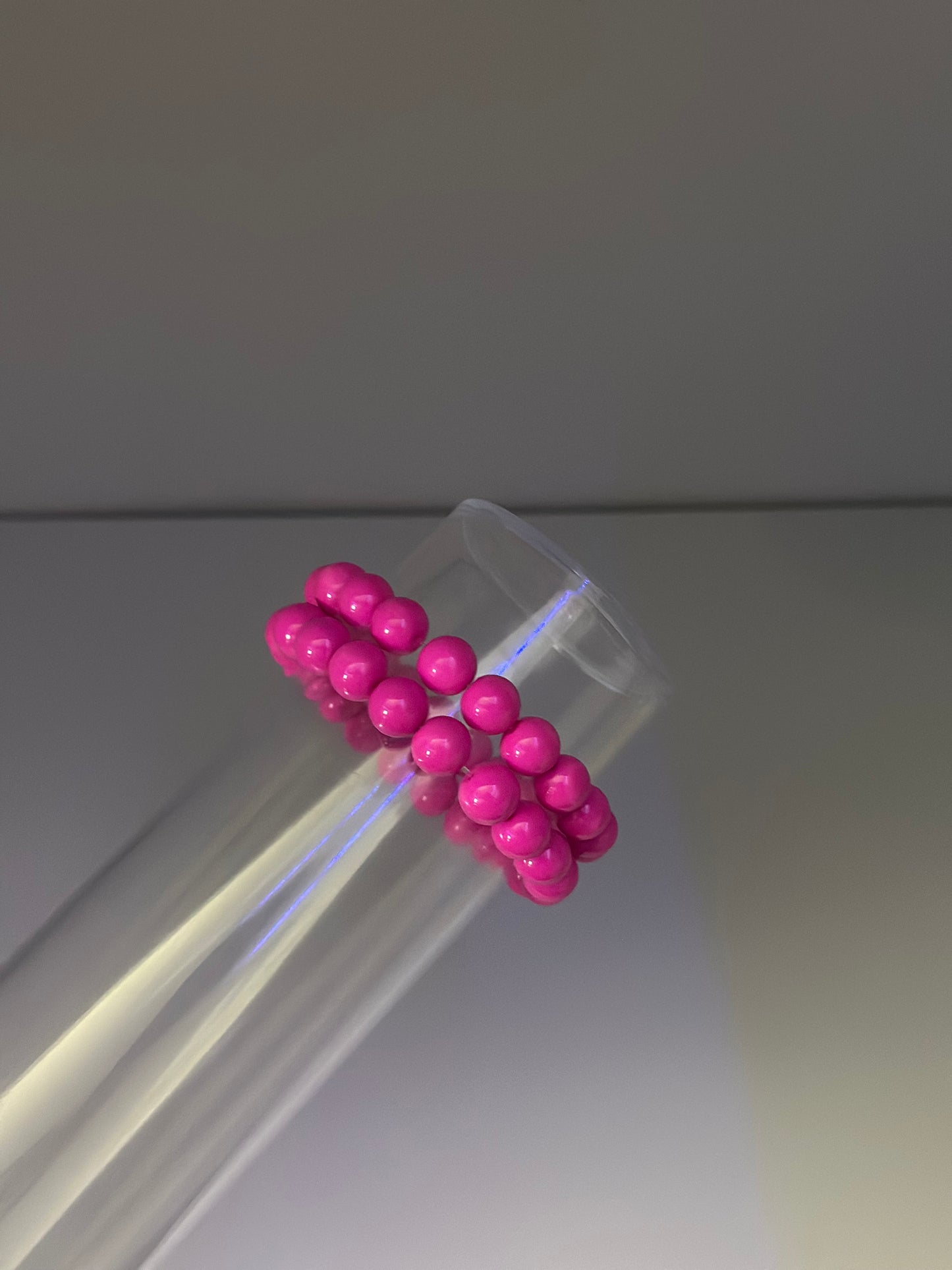 Hot pink beaded bracelet
