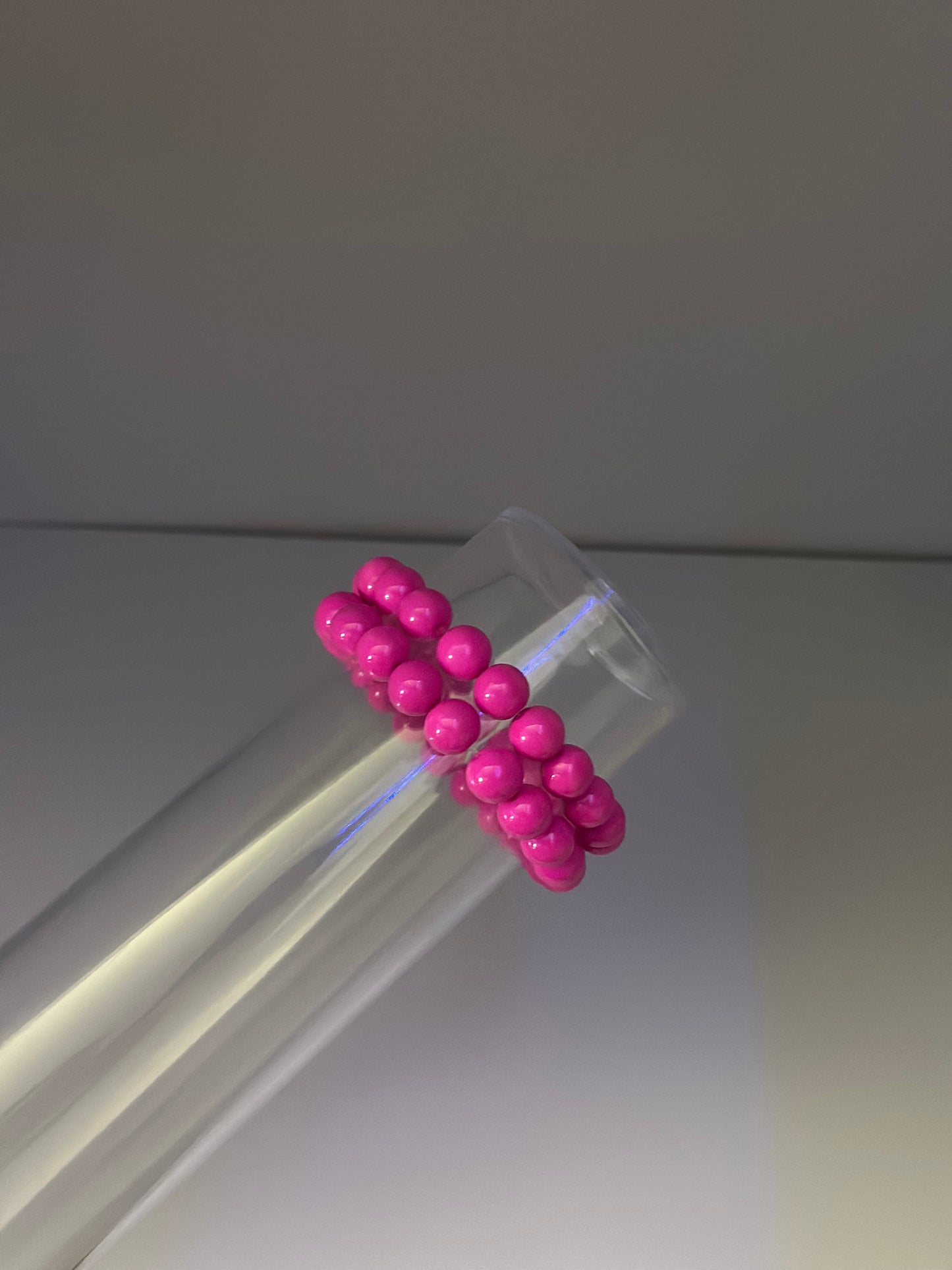Hot pink beaded bracelet
