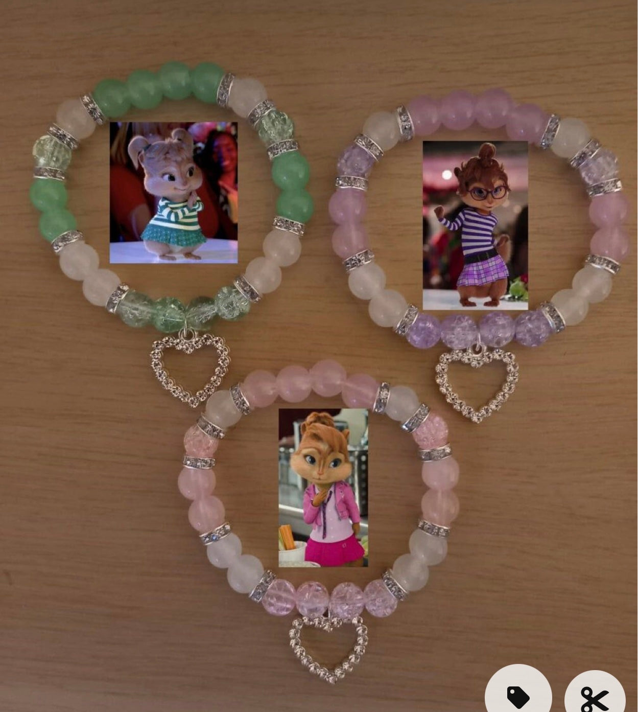 Chipmunks matching Bracelet Trio