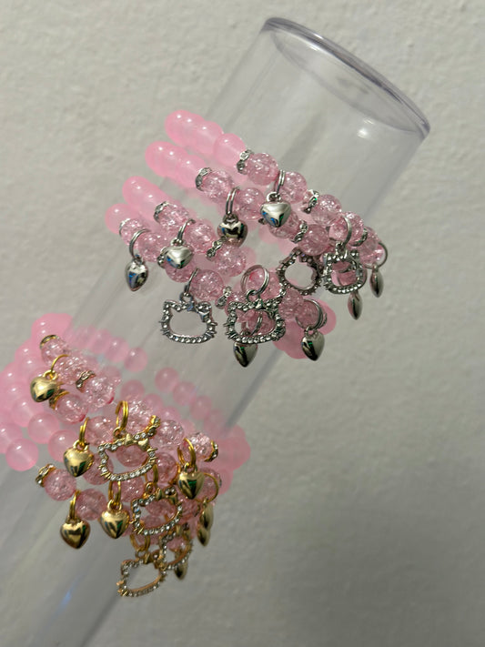 Pretty Kitty Diamente Beaded Bracelet