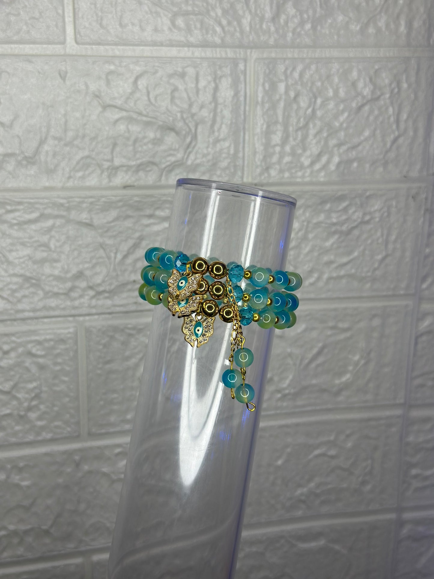 Butterfly green & blue bracelet