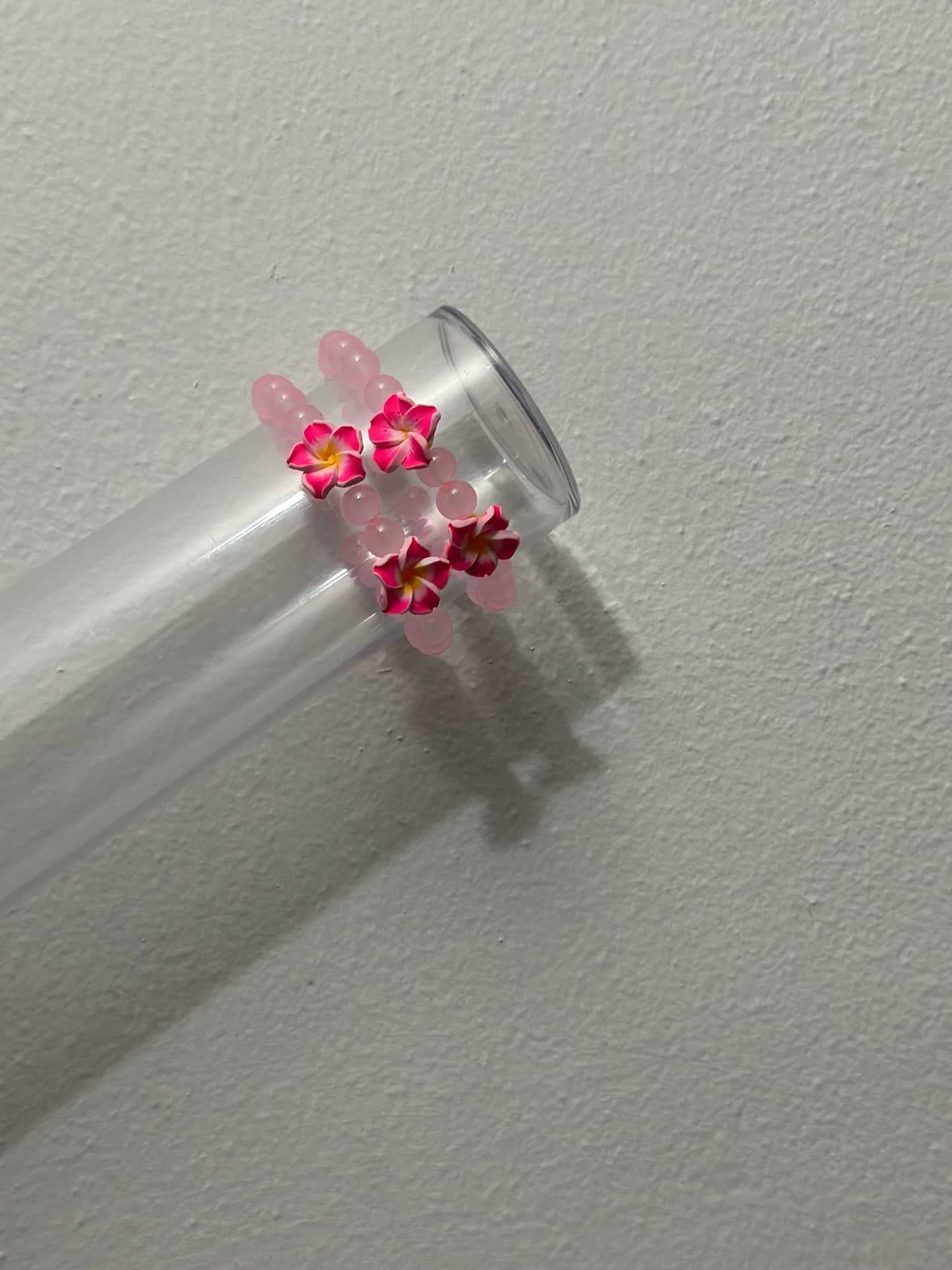 Pink Plumeria Bracelet