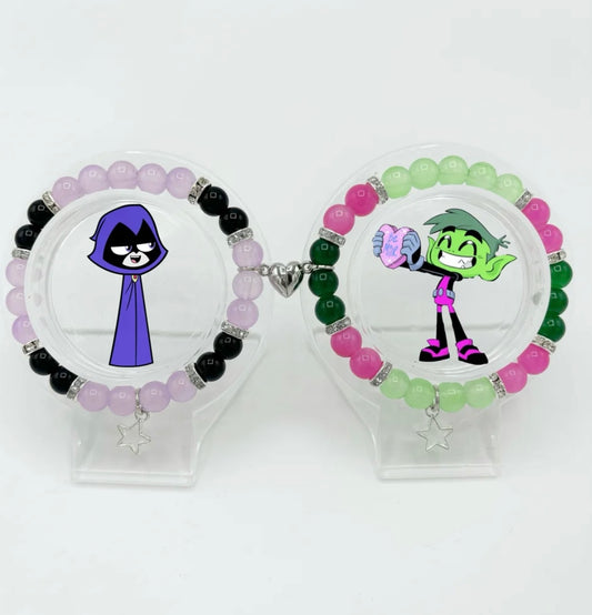 Raven & Beast Boy Bracelet Set