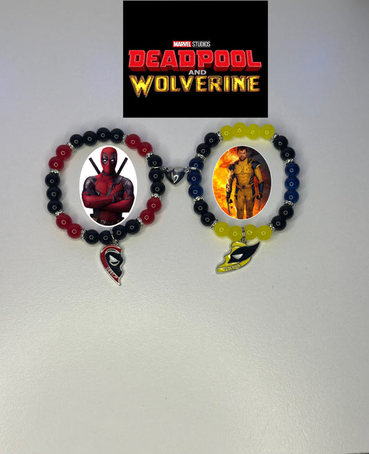 Deadpool & Wolverine Matching Bracelet Set