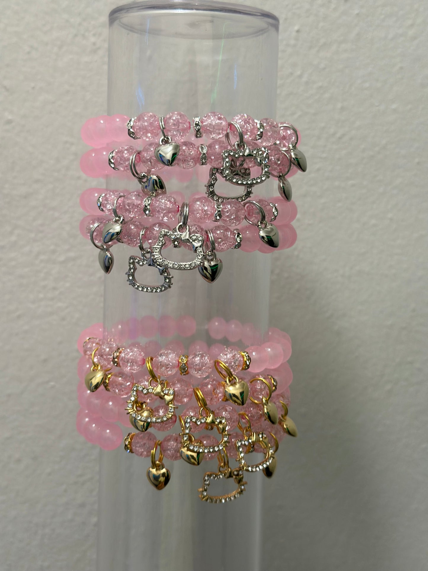 Pretty Kitty Diamente Beaded Bracelet