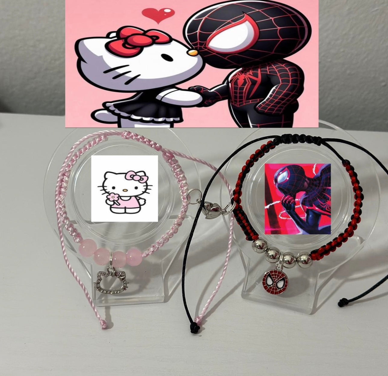 Hello Kitty & Spider-Man Bracelet set