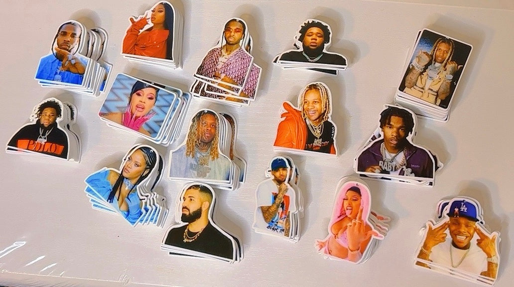 5,10,15,20 or 25 Piece Mix Set of Hip Hop Rapper Inspired Planar Resin Flatback Charms Random Assortment Grab Bag