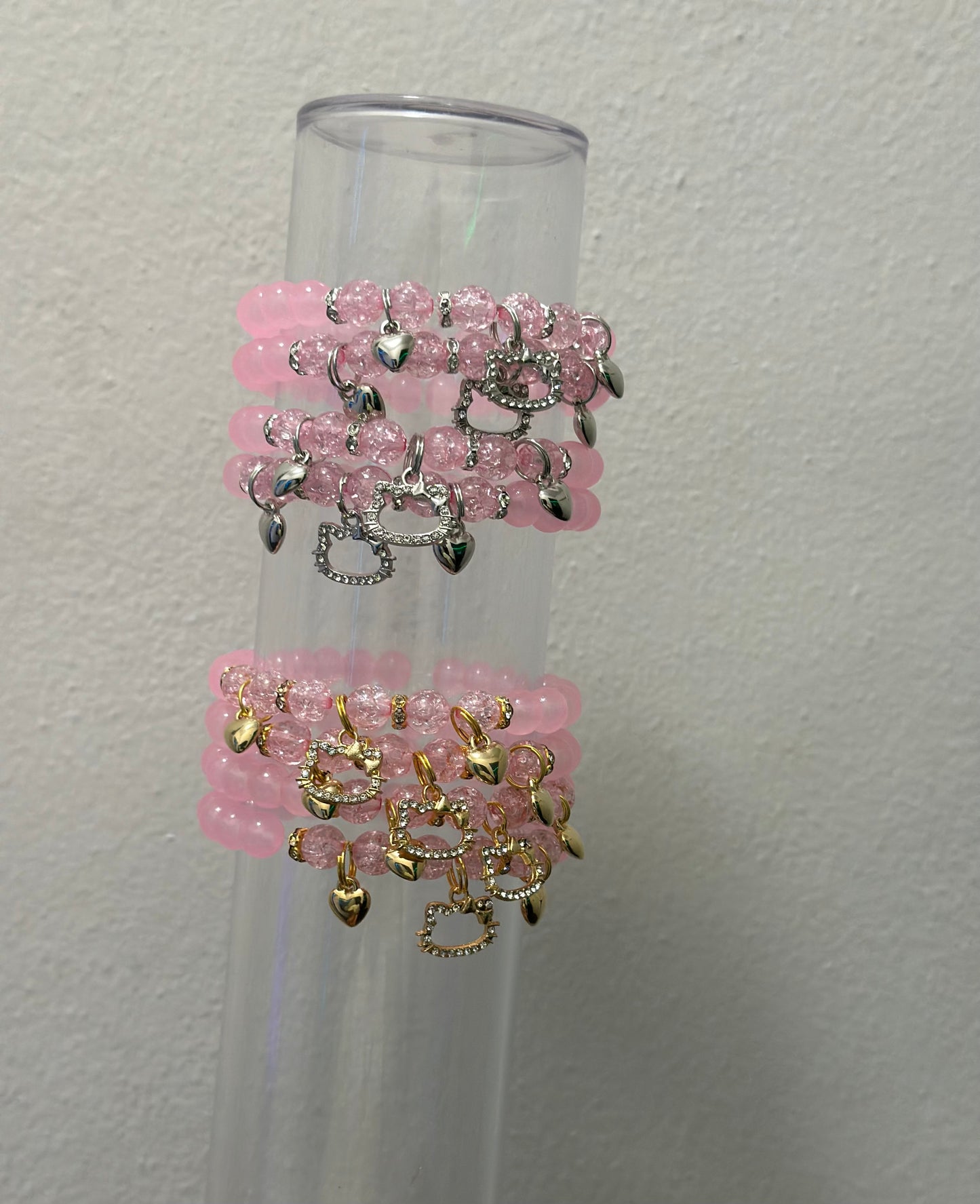 Pretty Kitty Diamente Beaded Bracelet